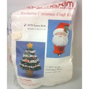 Mary Maxim Needlework Craft Kit 3970 Santa Bells Christmas New